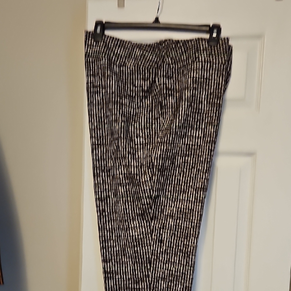 NIC+ZOE Black and White and Brown Slacks